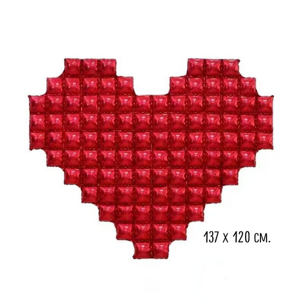 Огромный воздушный шарик в виде сердца на День Влюбленных 137х120 см (VD-71104) VD-71104 фото