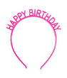 Аксесуар-обруч для волосся "Happy Birthday" малиновий (202026)