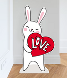 Фигура из пластика на День Влюбленных Зайчик с сердечком Love 140х75 cм (VD35109) VD35109 фото
