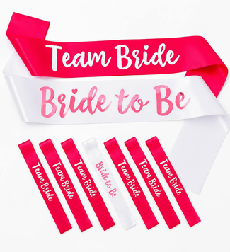 Набор лент через плечо на девичник Bride to be и Team Bride 7 шт (HP5980) HP5980 фото