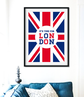 Постер "It's time for LONDON" 2 розміри (02688) 02688 фото
