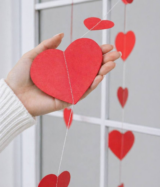 Гирлянда из сердечек на День Влюбленных "Red hearts" (2 метра) VD-120 фото