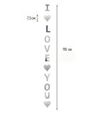 Бумажная гирлянда на День Святого Валентина "I love you" (серебряная) VD-361 фото