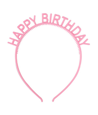 Аксессуар для волос-обруч "Happy Birthday" розовый (2020-28) 2020-28 фото