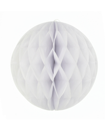 Бумажні шарики-соти для прикраси свята White (30 см.) N-102 фото