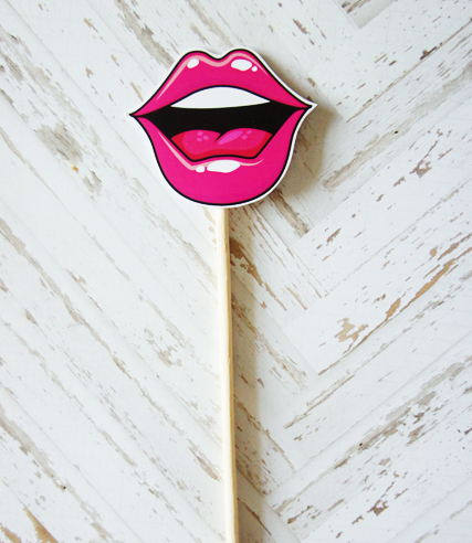 Аксесуар-губи для фотосесії "Pink lips" 1 шт (0368) 0368 фото