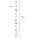 Бумажна гірлянда на День Святого Валентина I love you (срібна) VD-361 фото 1