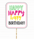 Табличка для фотосессии "Happy Birthday!" разноцветная (02665) 02665 фото 1