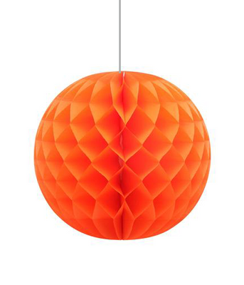 Бумажный шарик с сотами "Orange" (20 см.) 04513_R179 фото