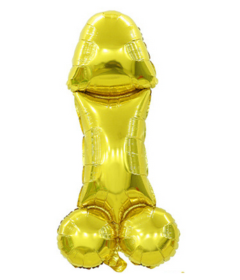 Большой воздушный шар пенис золотой 103x60 см (B077021) B077021 фото