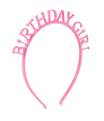 Обруч розовый "Birthday Girl" пластик (M900310) M900310 фото