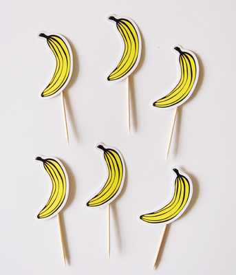 Топперы для капкейков "Бананы" 03043 фото