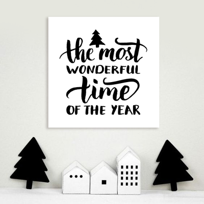 Новогодняя табличка для украшения интерьера дома "The most wonderful time of the Year" (04152) 04152 фото