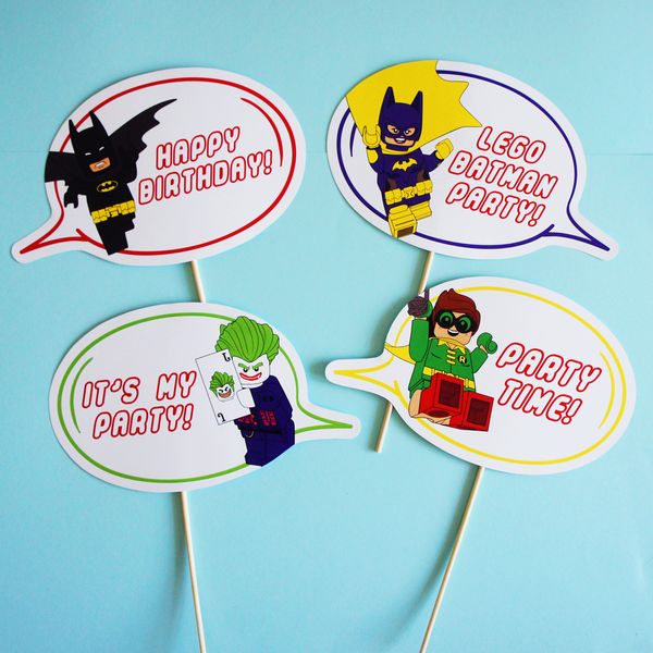 Табличка для фотосессии в стиле Лего Бэтмен "Party Time!" (L904) L904 фото