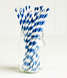 Бумажные трубочки "Blue white srtipes" (10 шт.) straws-46 фото 1