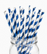 Бумажные трубочки "Blue white srtipes" (10 шт.) straws-46 фото 1