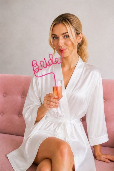 Пластиковая трубочка Bride на девичник (25х30 см.) B-0125 фото