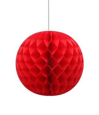 Бумажный шарик с сотами "Red" (20 см.) 04513 фото