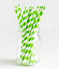 Бумажные трубочки "Apple green white stripes" (10 шт.) straws-1695 фото 2