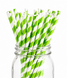 Бумажные трубочки "Apple green white stripes" (10 шт.) straws-1695 фото 1