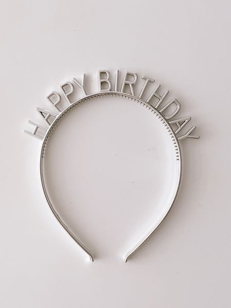 Аксесуар для волосся-обруч Happy Birthday срібний (T-205) T-205 фото