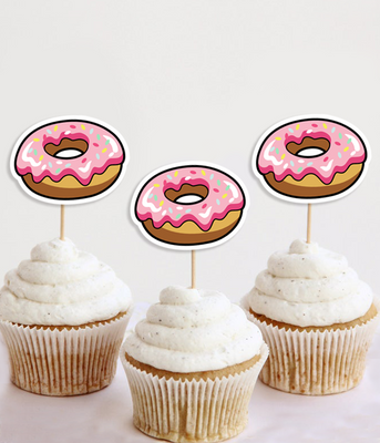 Топперы для капкейков "Donuts" (10 шт.) 03242 фото