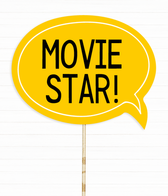 Табличка для фотосесії "Movie star!" (02719) 02719 фото