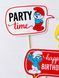 Табличка для фотосесії у стилі мультика Смурфики "Party Time" (S508) S508 фото 3