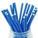 Паперові трубочки однотонні сині (10 шт) straws-98 фото 1