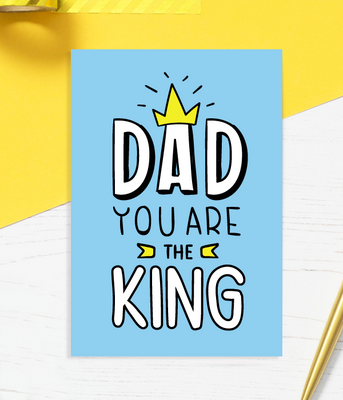 Поздравительна листівка для тата "Dad you are the King" 02241 фото
