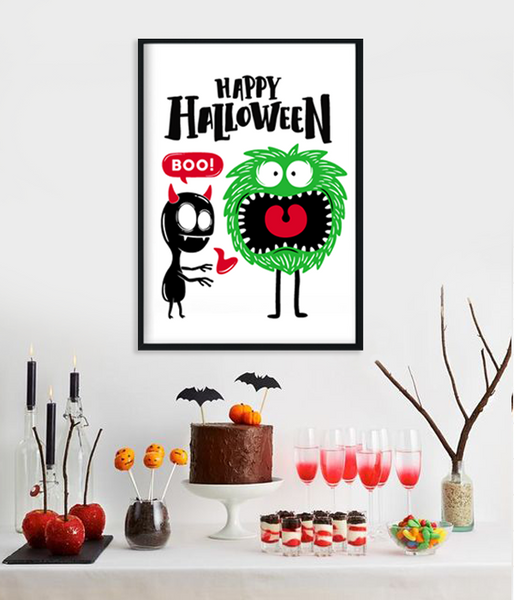 Детский постер на Хэллоуин "Happy Halloween" 2 размера (03591) 03591 фото