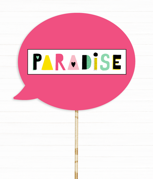 Табличка для фотосесії на літньому святі "Paradise" (088617) 088617 фото