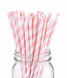 Паперові трубочки "Baby pink white straws" (10 шт.) straws-287 фото 1