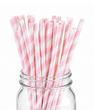 Паперові трубочки "Baby pink white straws" (10 шт.)