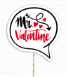Фотобутафория-табличка на День Влюбленных "MR.VALENTINE" (VD-68)