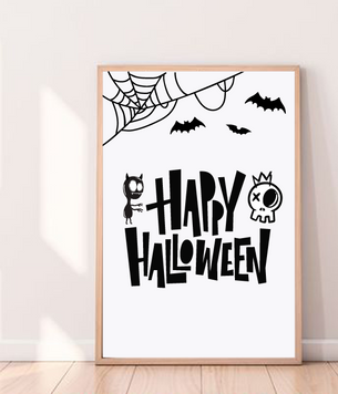 Декор-постер на Хэллоуин Happy Halloween 2 размера (H9033) H9033 (А3) фото