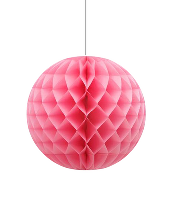 Бумажный шарик с сотами для украшения праздника "Pink" (20 см.) 04503 фото