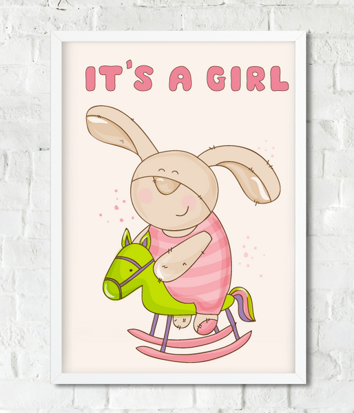 Постер для baby shower "It's a girl" 2 размера (02780) 02780 фото