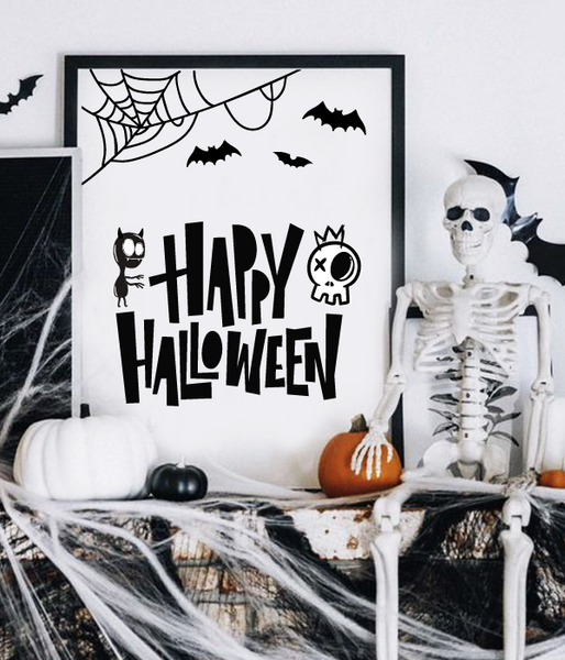 Декор-постер на Хэллоуин Happy Halloween 2 размера (H9033) H9033 (А3) фото