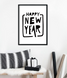 Стильный новогодний постер в скандинавском стиле "Happy New Year" (2 размера) 04251 фото 1