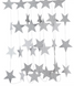 Гирлянда-звезды блестящие серебряные 10 см. 4 м (40-11) 40-11 (1) фото 1