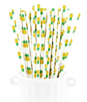 Бумажні трубочки Ананаси (10 шт.) straws-47 фото