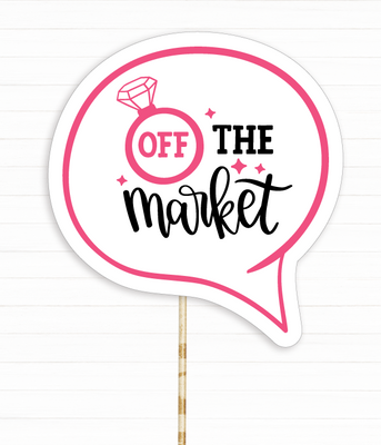 Табличка для фотосесії на дівич-вечір "Off the market" (09011) 09011 фото