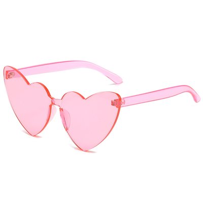 Розовые очки с сердечками пластиковые (R0217007) R0217007 фото