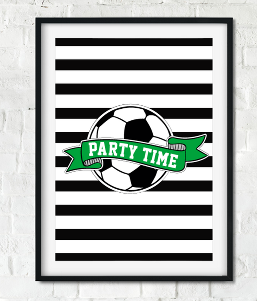 Постер для футбольной вечеринки Party Time 2 размера без рамки (F70076) F70076-1 фото