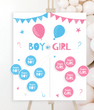 Доска для гендер пати - угадай пол ребенка "BOY or GIRL" 50x60 cм (04917)