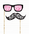 Аксесуари для фотосесії окуляри та вуса "Happy birthday" (0584)