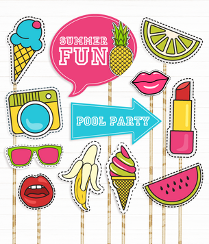 Набор аксессуаров для фотосессии "Summer Fun" 12 шт (02442) 02442 фото