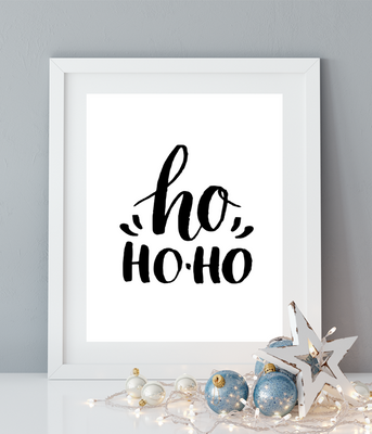 Стильний новорічний постер у скандинавському стилі Ho Ho Ho 2 розміри (09197) 09197 фото