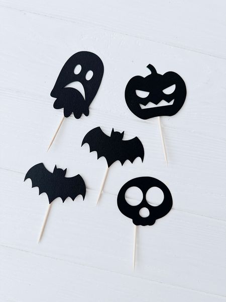 Топперы для сладостей на Хэллоуин "Halloween party" 5 шт (02599) 02599 фото